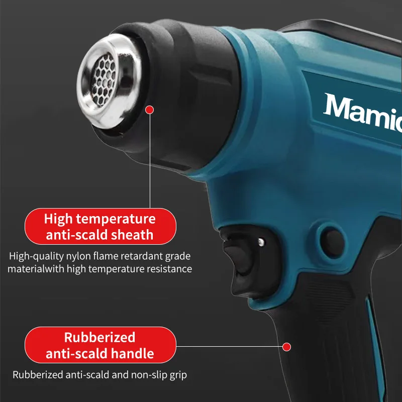Для Makita 550 ° Тепловая пушка с контролем температуры C, 18 В, беспроводной ручной фен со светодиодным дисплеем, паяльная термовентилятор
Для Makita 550 ° Тепловая пушка с контролем температуры C, 18 В, беспроводной ручной фен со светодиодным дисплеем, паяльная термовентилятор