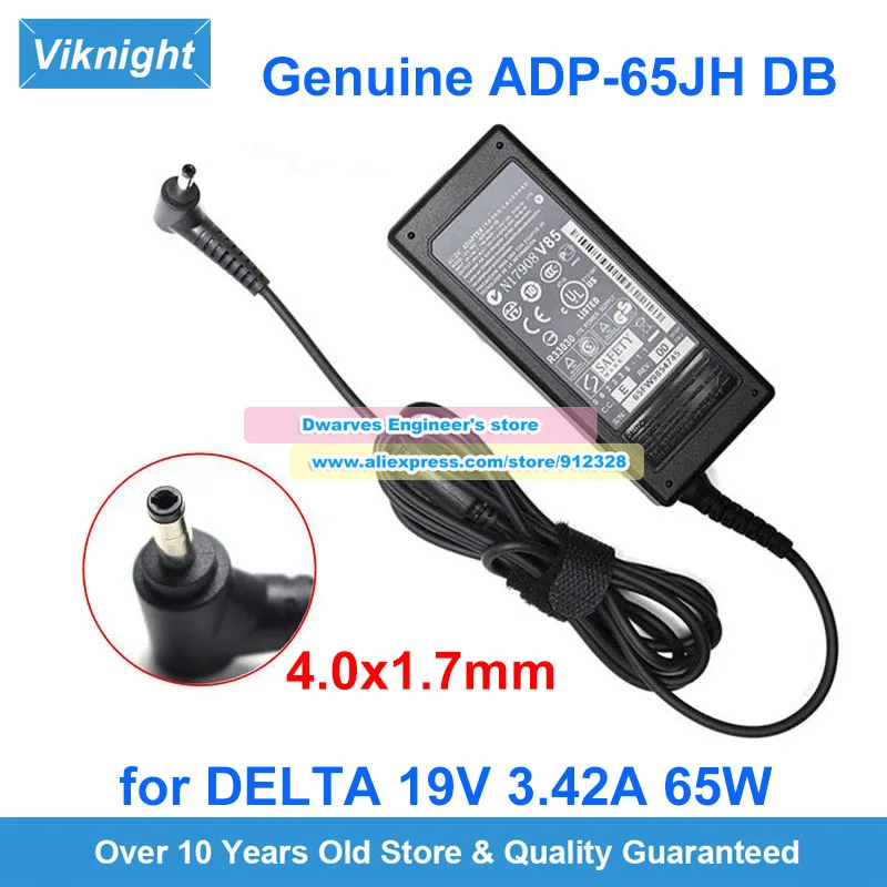 Genuine 19V 3.42A 65W AC Adapter ADP-65JH DB Laptop Charger for DELTA Power Supply With 4.0x1.7mm Tip
Genuine 19V 3.42A 65W AC Adapter ADP-65JH DB Laptop Charger for DELTA Power Supply With 4.0x1.7mm Tip