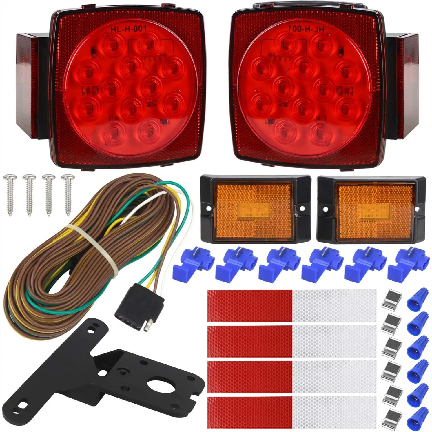 Submersible LED Trailer Light Kit with Stop Turn Tail Lights for Truck Boat RV Camper Under 80 Inch
Submersible LED Trailer Light Kit with Stop Turn Tail Lights for Truck Boat RV Camper Under 80 Inch