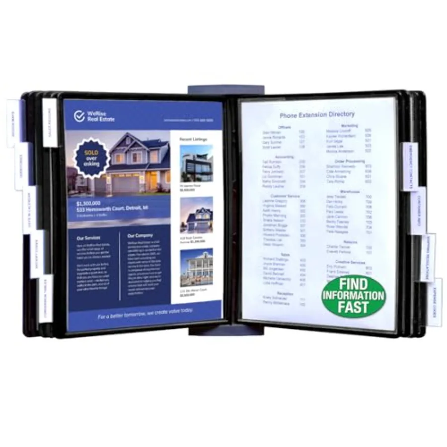 AdjustaView 10-Pocket Wall Reference Organizer with Easy-Load and Mounting Screws
AdjustaView 10-Pocket Wall Reference Organizer with Easy-Load and Mounting Screws