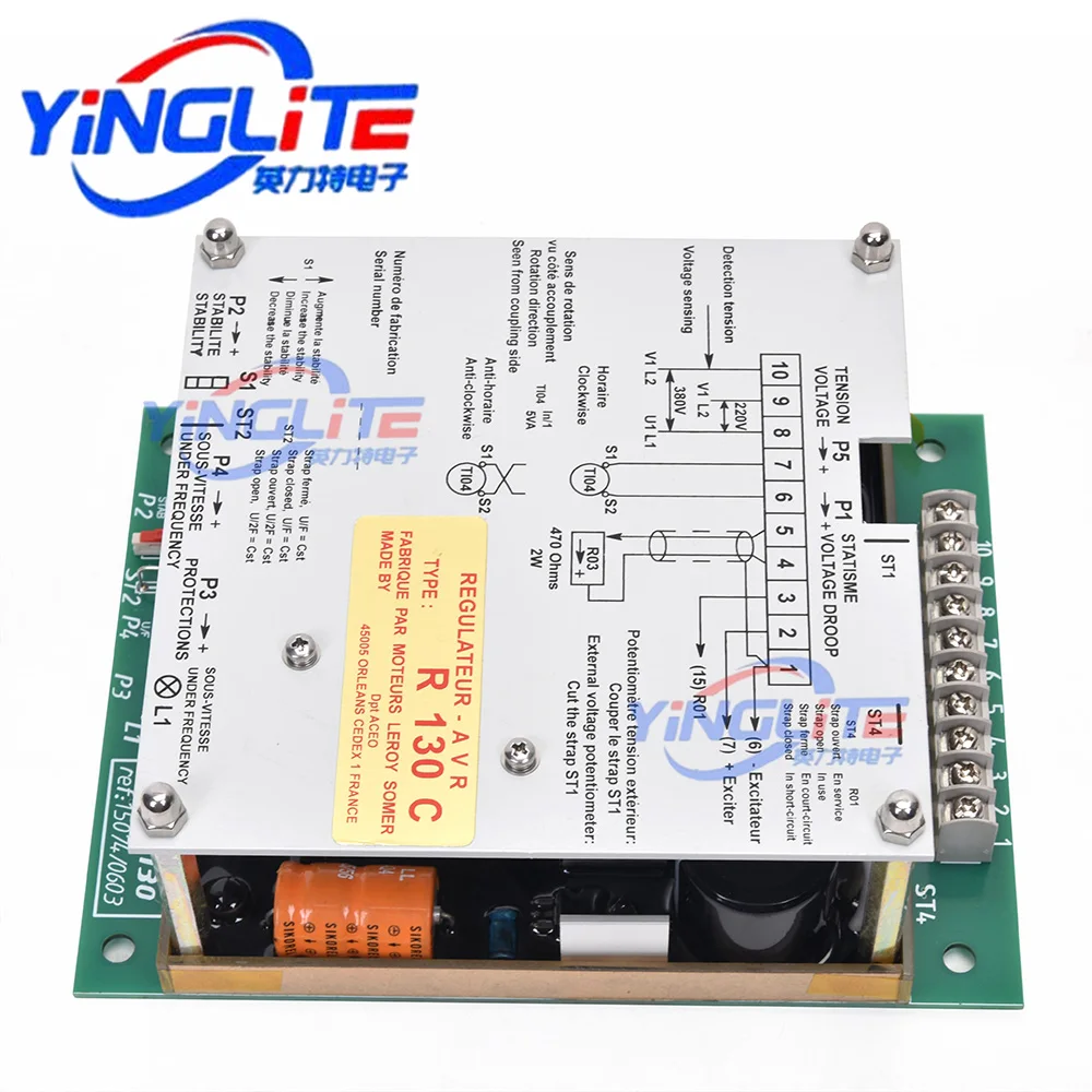 R130C AVR Оригинальный модуль стабилизатора генератора переменного тока IC Компонент управления
R130C AVR Оригинальный модуль стабилизатора генератора переменного тока IC Компонент управления