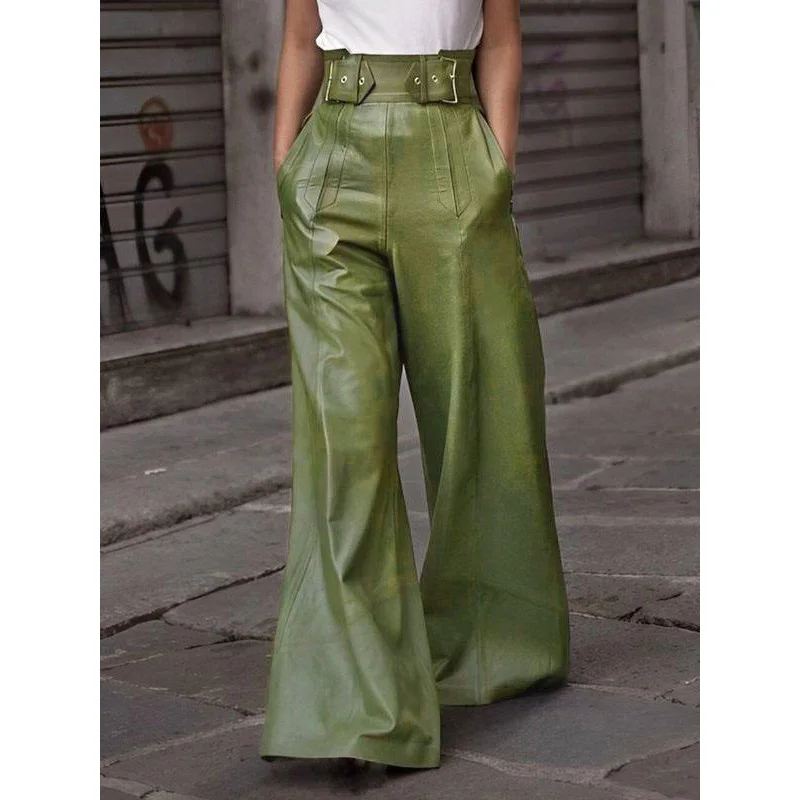 Modigirl Autumn Winter Women's Faux Pu Long Pants 2024 High Waisted Loose Pleated Pockets Streetwear Female Wide Leg Trousers
Modigirl Autumn Winter Women's Faux Pu Long Pants 2024 High Waisted Loose Pleated Pockets Streetwear Female Wide Leg Trousers