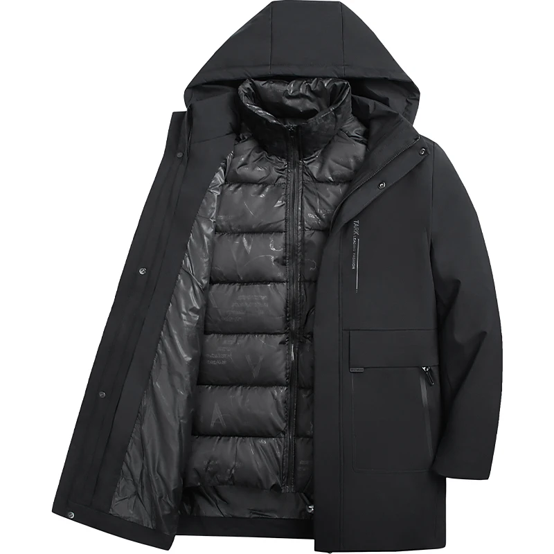 Waterproof Windproof Jacket with Detachable Lining 2-piece Men's Jacket Set Business Men's Winter Hooded Collar Warm Parker
Waterproof Windproof Jacket with Detachable Lining 2-piece Men's Jacket Set Business Men's Winter Hooded Collar Warm Parker