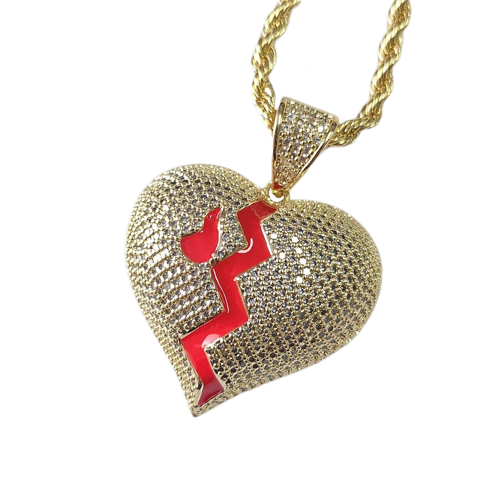 Fractured Heart Pendant|Luxury Zircon Hip-hop Chain
Fractured Heart Pendant|Luxury Zircon Hip-hop Chain
