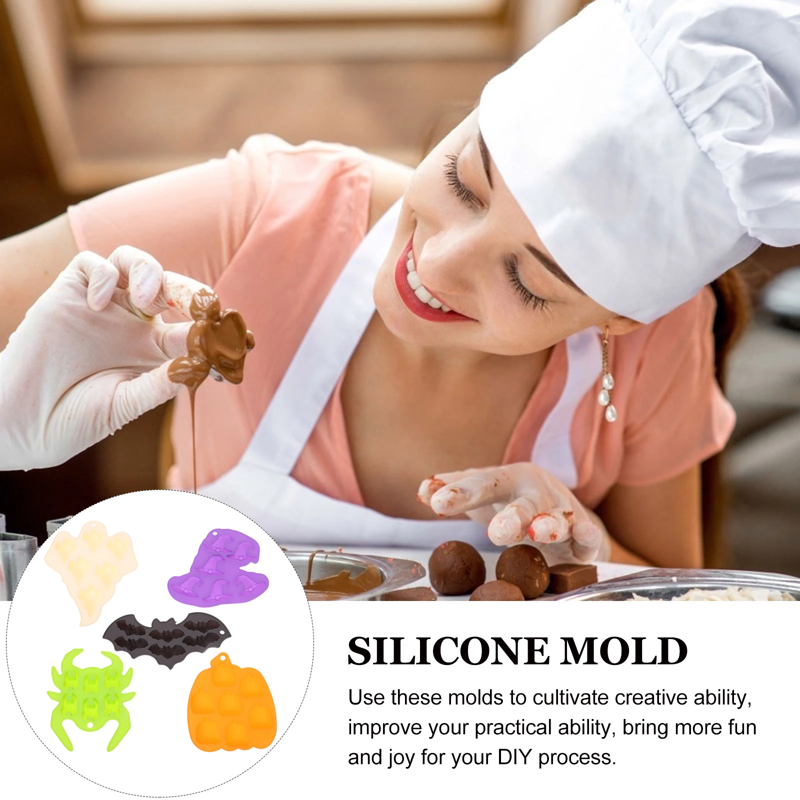 5 Pcs Baking Mold Supplies Bulk Cake Chocolate Molds Halloween Party Decoration Silicone
5 Pcs Baking Mold Supplies Bulk Cake Chocolate Molds Halloween Party Decoration Silicone