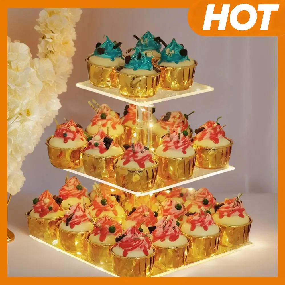 3-х уровневая акриловая подставка для кексов со светодиодной подсветкой для дня рождения, свадьбы
3-х уровневая акриловая подставка для кексов со светодиодной подсветкой для дня рождения, свадьбы