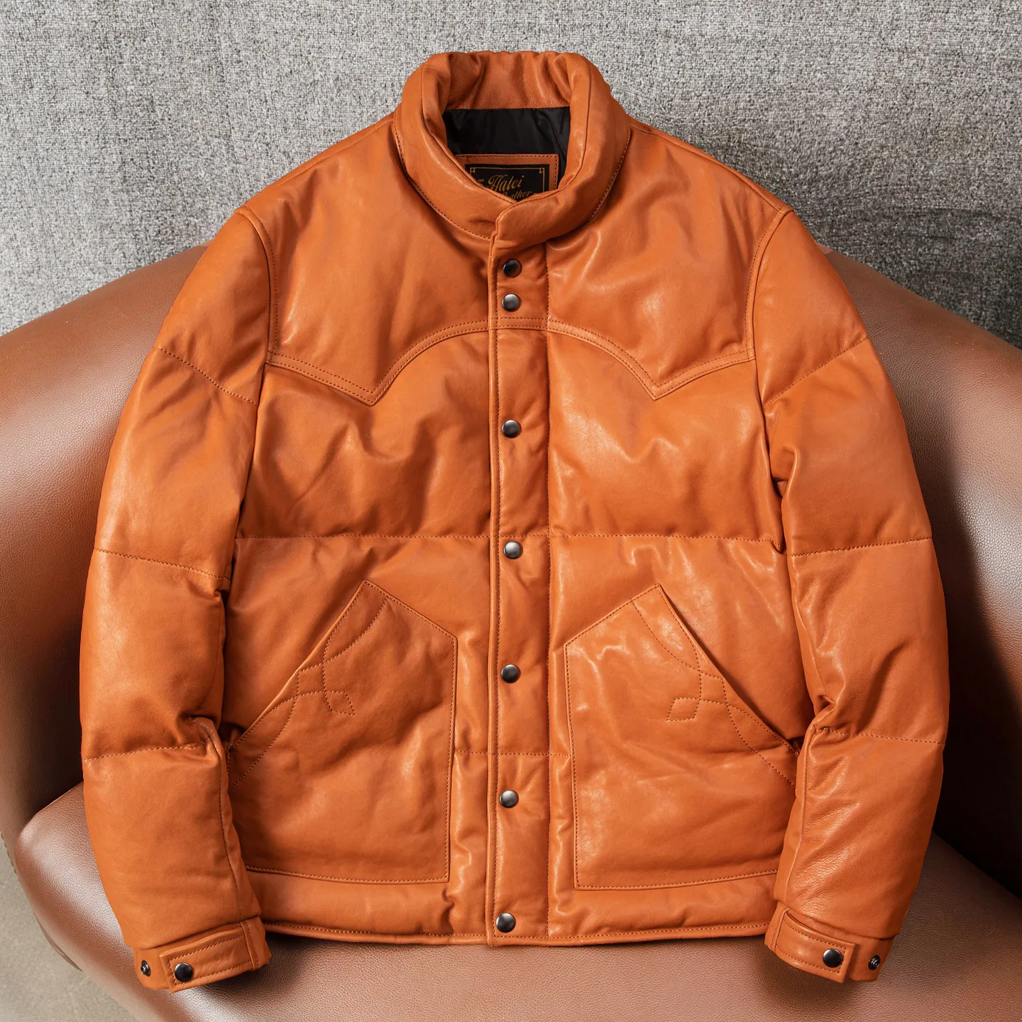 350G freshly filled velvet first layer vegetable tanned sheepskin thickened thermal down jacket leather leather jacket
350G freshly filled velvet first layer vegetable tanned sheepskin thickened thermal down jacket leather leather jacket