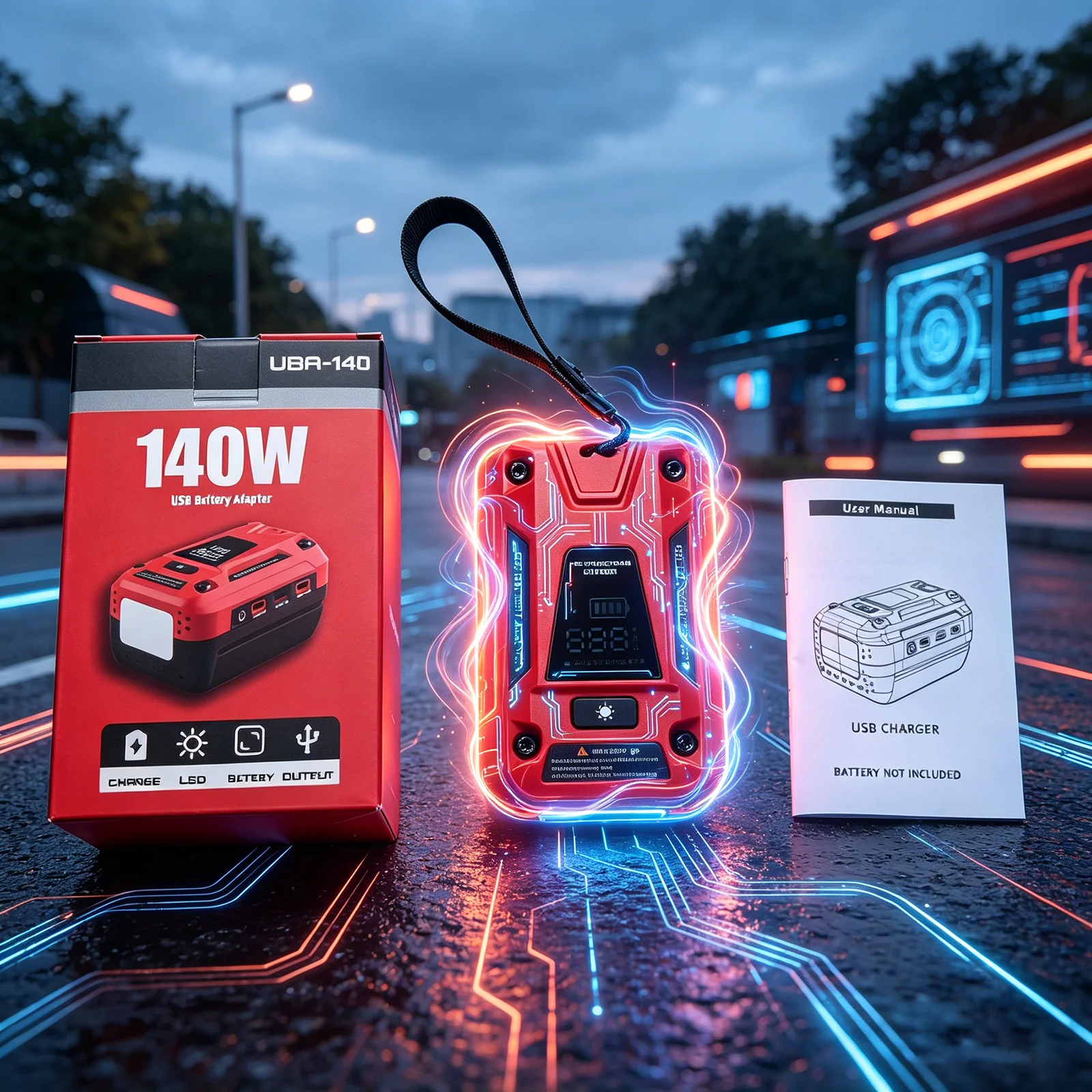 Kzreect Dual 140W USB-C Fast Charger Adapter Compatible with Mil-w-k 18V Battery, PD3.1 140W Two-Way Input/Output Charger, 3 USB Ports for Camping, Travel, Emergency (No Battery)
Kzreect Dual 140W USB-C Fast Charger Adapter Compatible with Mil-w-k 18V Battery, PD3.1 140W Two-Way Input/Output Charger, 3 USB Ports for Camping, Travel, Emergency (No Battery)