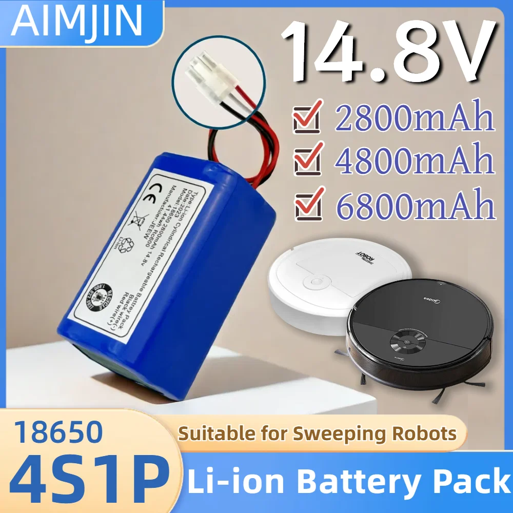18650 4S1P 14.8V 2800/4800/6800mAh Rechargeable Li-ion Battery Pack Suitable for Sweeping Robot Replacement Battery
18650 4S1P 14.8V 2800/4800/6800mAh Rechargeable Li-ion Battery Pack Suitable for Sweeping Robot Replacement Battery
