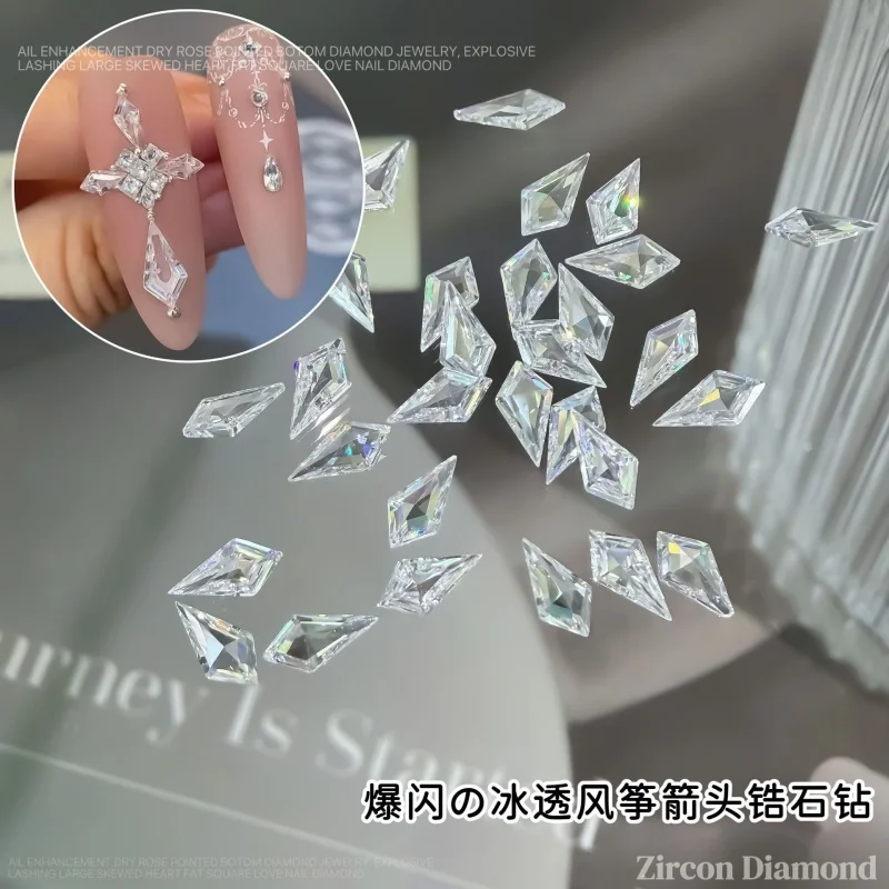 Gothic Punk Ice Transparent White Zircon Nail Rhinestones Arrow Cross Shiny Nail Gems Premium Nail Art Supply for Press On Nails
Gothic Punk Ice Transparent White Zircon Nail Rhinestones Arrow Cross Shiny Nail Gems Premium Nail Art Supply for Press On Nails