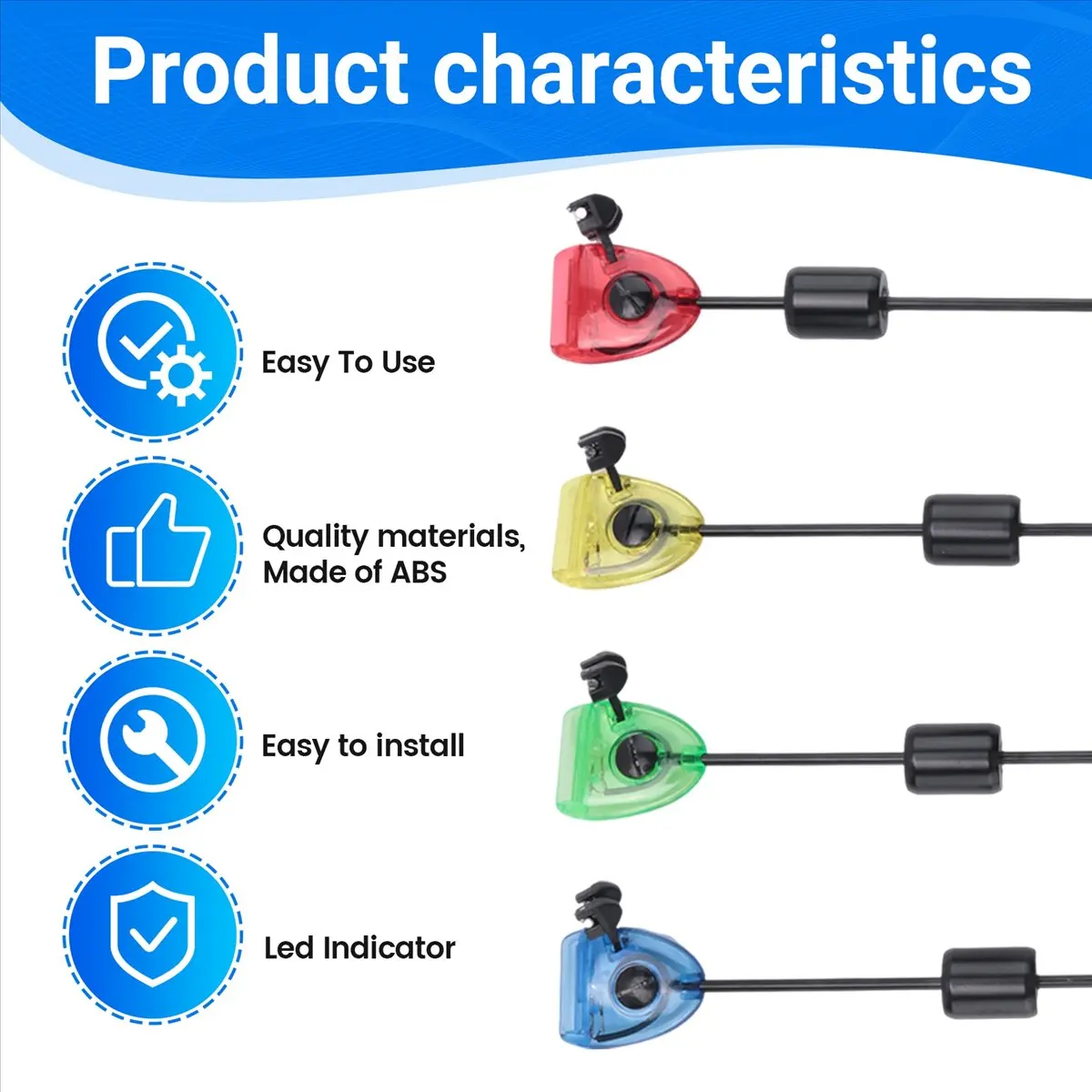 ABXY 4Pcs Fishing Swingers Set Fishing Bite Alarm Indicators Led Illuminated Swinger Carp Fishing Accessories
ABXY 4Pcs Fishing Swingers Set Fishing Bite Alarm Indicators Led Illuminated Swinger Carp Fishing Accessories