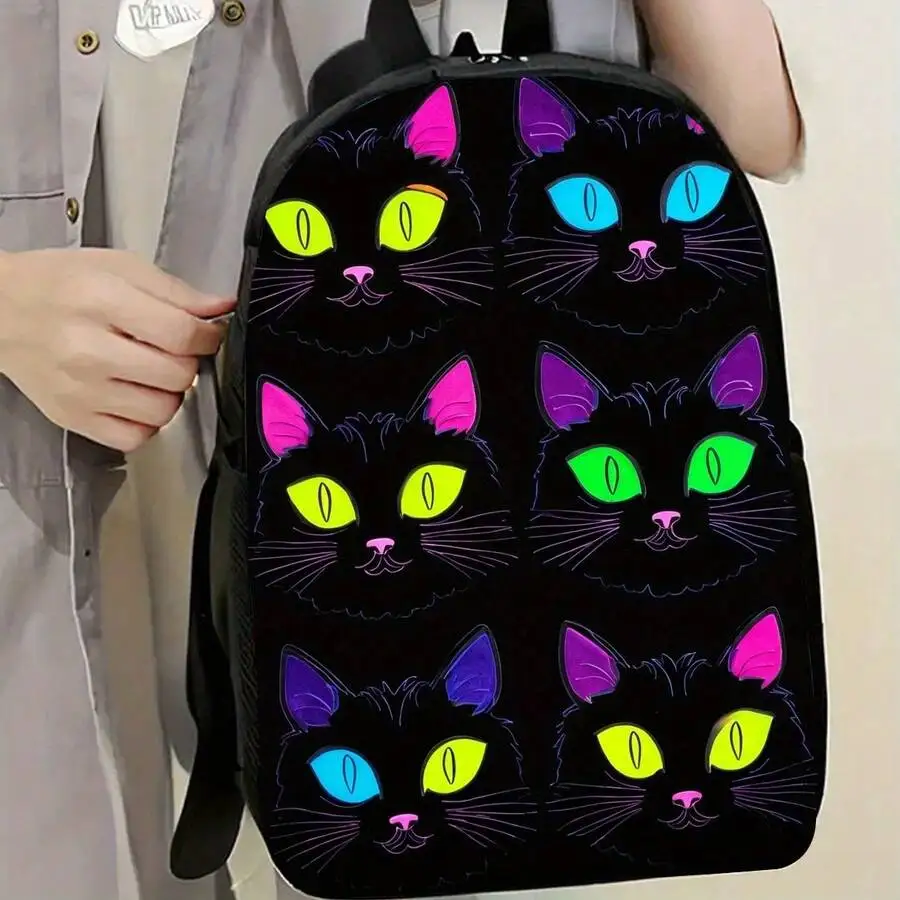 Fluorescent Cat Print Backpack Large Capacity 17 Inch Casual Laptop Bag With Water Bottle Holder Unisex
Fluorescent Cat Print Backpack Large Capacity 17 Inch Casual Laptop Bag With Water Bottle Holder Unisex