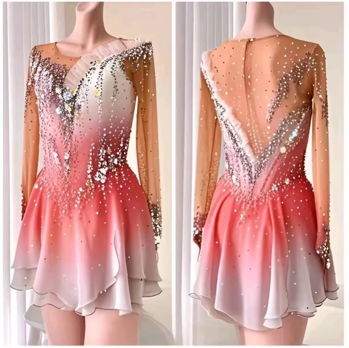 Girls Women Custom Ballet Gymnastics Wear Dress Lyrical Dancewear Rhinestone Figure Skating Competition Costume
Girls Women Custom Ballet Gymnastics Wear Dress Lyrical Dancewear Rhinestone Figure Skating Competition Costume