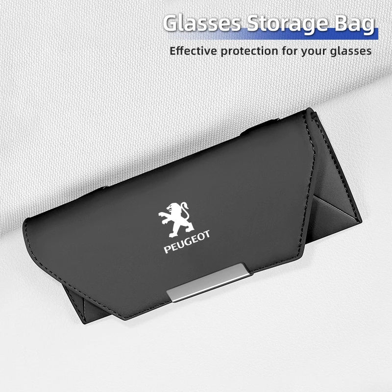 Car Sun Visor Glasses Holder Leather Eyeglasses Case Sunglasses Storage Box For Peugeot 2008 3008 308 206 207 208 407 508 5008
Car Sun Visor Glasses Holder Leather Eyeglasses Case Sunglasses Storage Box For Peugeot 2008 3008 308 206 207 208 407 508 5008