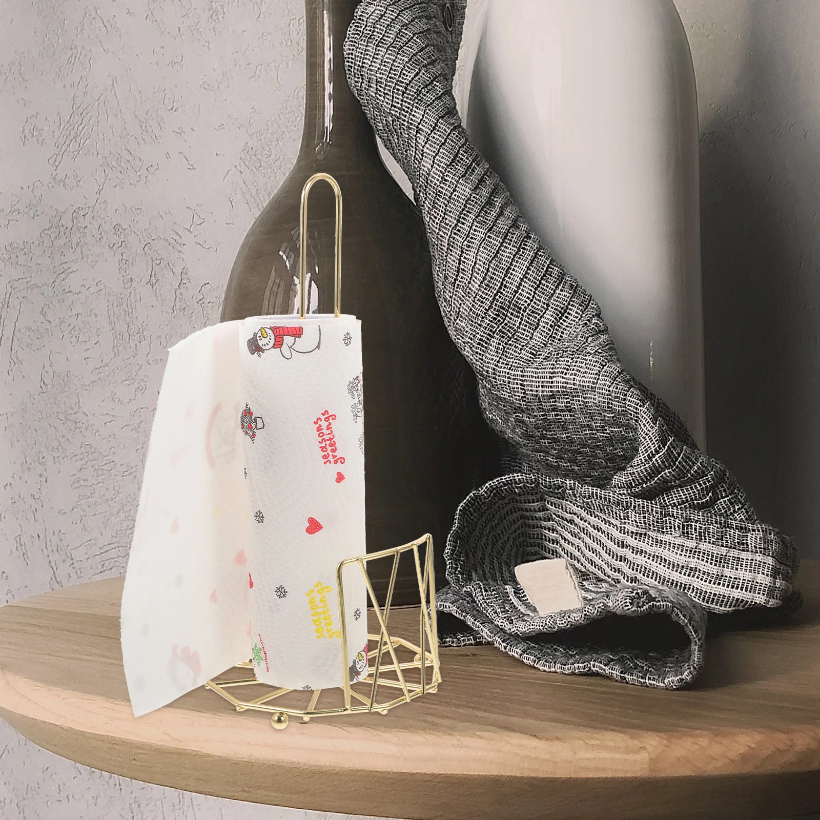 Paper Towel Holder Stand Vertical Kitchen Roll Shelf Countertop Tissue Rack Metal Texture Storage Solution For Kitchen
Paper Towel Holder Stand Vertical Kitchen Roll Shelf Countertop Tissue Rack Metal Texture Storage Solution For Kitchen