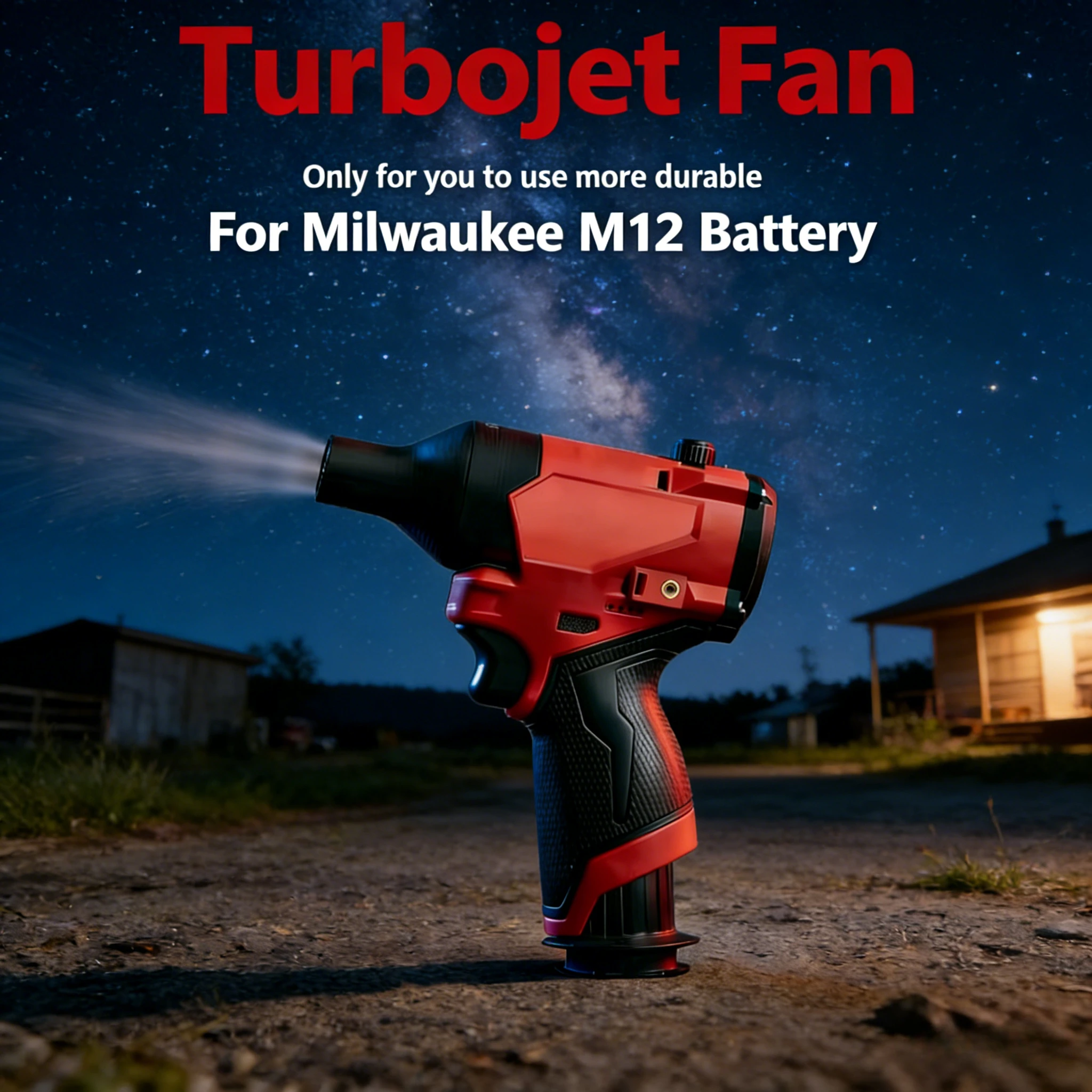 Handheld Brushless Violent Duct Turbine Fan, Portable High Speed Air Blower Fit for M12 Battery, Cordless Air Duster for Home Ca
Handheld Brushless Violent Duct Turbine Fan, Portable High Speed Air Blower Fit for M12 Battery, Cordless Air Duster for Home Ca