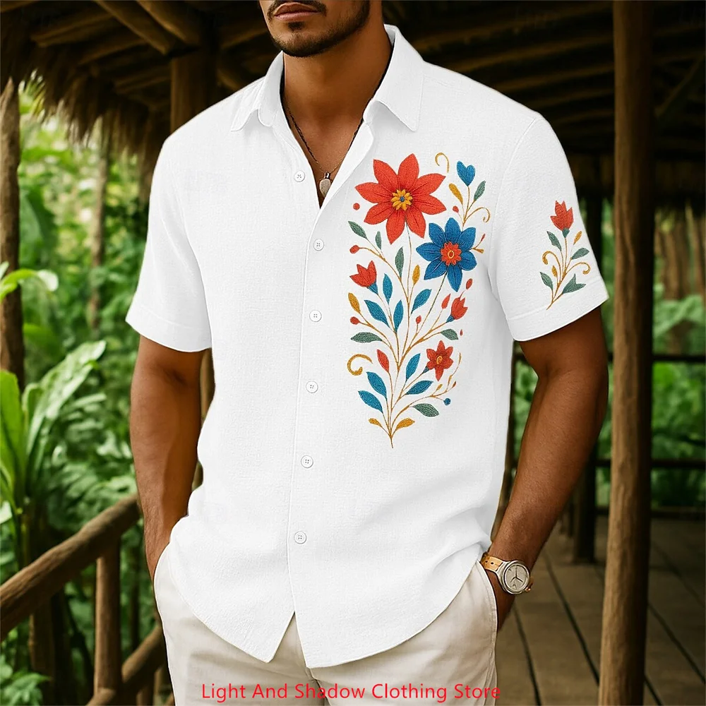 Men's linen shirt summer beach button up shirt floral print casual holiday short sleeved collar comfortable men's top XS-5XL
Men's linen shirt summer beach button up shirt floral print casual holiday short sleeved collar comfortable men's top XS-5XL