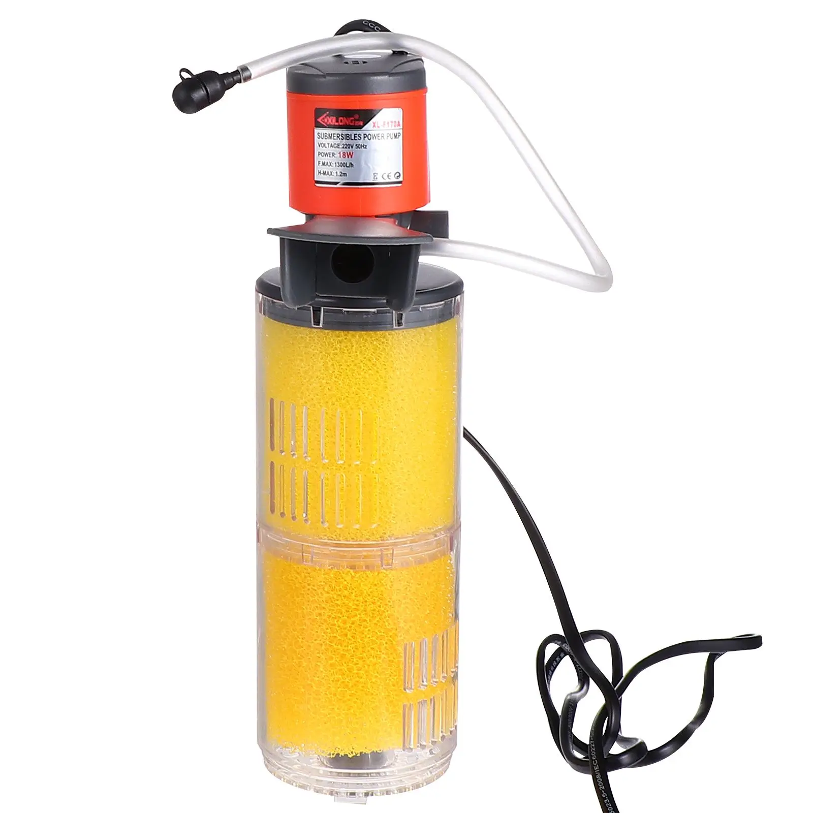 18W Submersible Water Pump Fish Tank Aquarium Pond Fountain Yellow 3in1 Filter Circulation Oxygen Supply Low Power Silent Pet
18W Submersible Water Pump Fish Tank Aquarium Pond Fountain Yellow 3in1 Filter Circulation Oxygen Supply Low Power Silent Pet