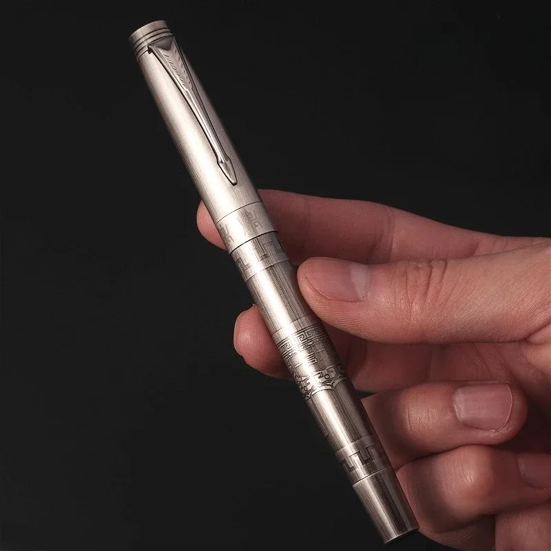 New WINGSUNG Stainless Steel Brushed Antique Silver Fountain Pen Artistic Curved Nib Metal Retro Curved Tip Adult Calligraphy Pe
New WINGSUNG Stainless Steel Brushed Antique Silver Fountain Pen Artistic Curved Nib Metal Retro Curved Tip Adult Calligraphy Pe