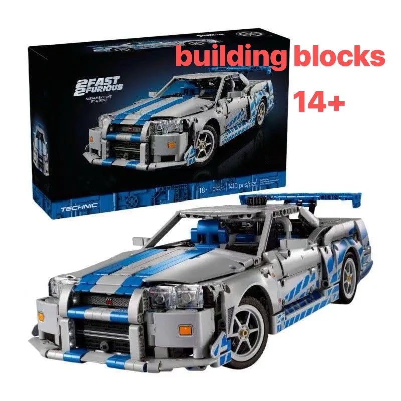 42210 Nissan Skyline GT-R R34 Building Blocks Set 1410Pcs Drift Car Model 6-Cylinder Engine Collectible Toy For 18+
42210 Nissan Skyline GT-R R34 Building Blocks Set 1410Pcs Drift Car Model 6-Cylinder Engine Collectible Toy For 18+