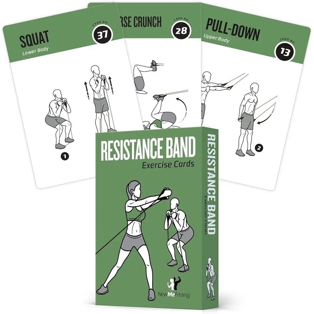 Resistance Bands Workout Cards: Beginner's Guide for Men & Women - Home or Gym Exercises
Resistance Bands Workout Cards: Beginner's Guide for Men & Women - Home or Gym Exercises