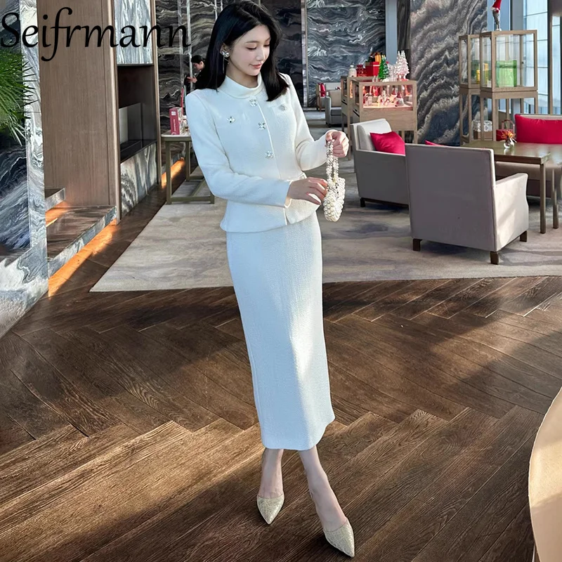 Seifrmann 2026 Spring Women's New Fashionable Stand up Collar Long Sleeve Waist cinching Fake Two piece Dress
Seifrmann 2026 Spring Women's New Fashionable Stand up Collar Long Sleeve Waist cinching Fake Two piece Dress