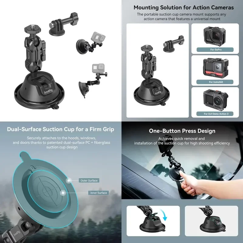 【CHIMU HOME】Double Layer Suction Cup Mount Fit Hero/Osmo Action/Pocket/Insta360 Series Cameras
【CHIMU HOME】Double Layer Suction Cup Mount Fit Hero/Osmo Action/Pocket/Insta360 Series Cameras