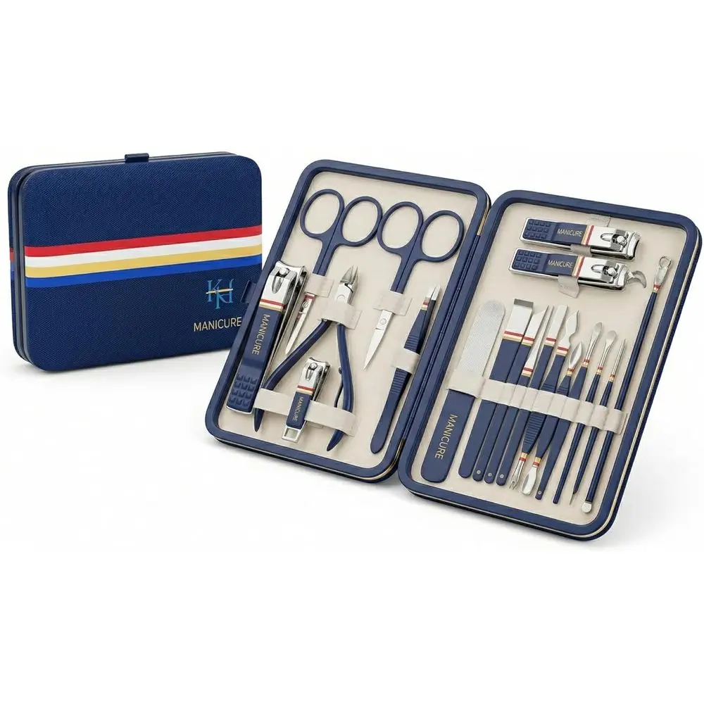19-Piece Stainless Steel Manicure & Pedicure Set with Travel Case for Men & Women
19-Piece Stainless Steel Manicure & Pedicure Set with Travel Case for Men & Women