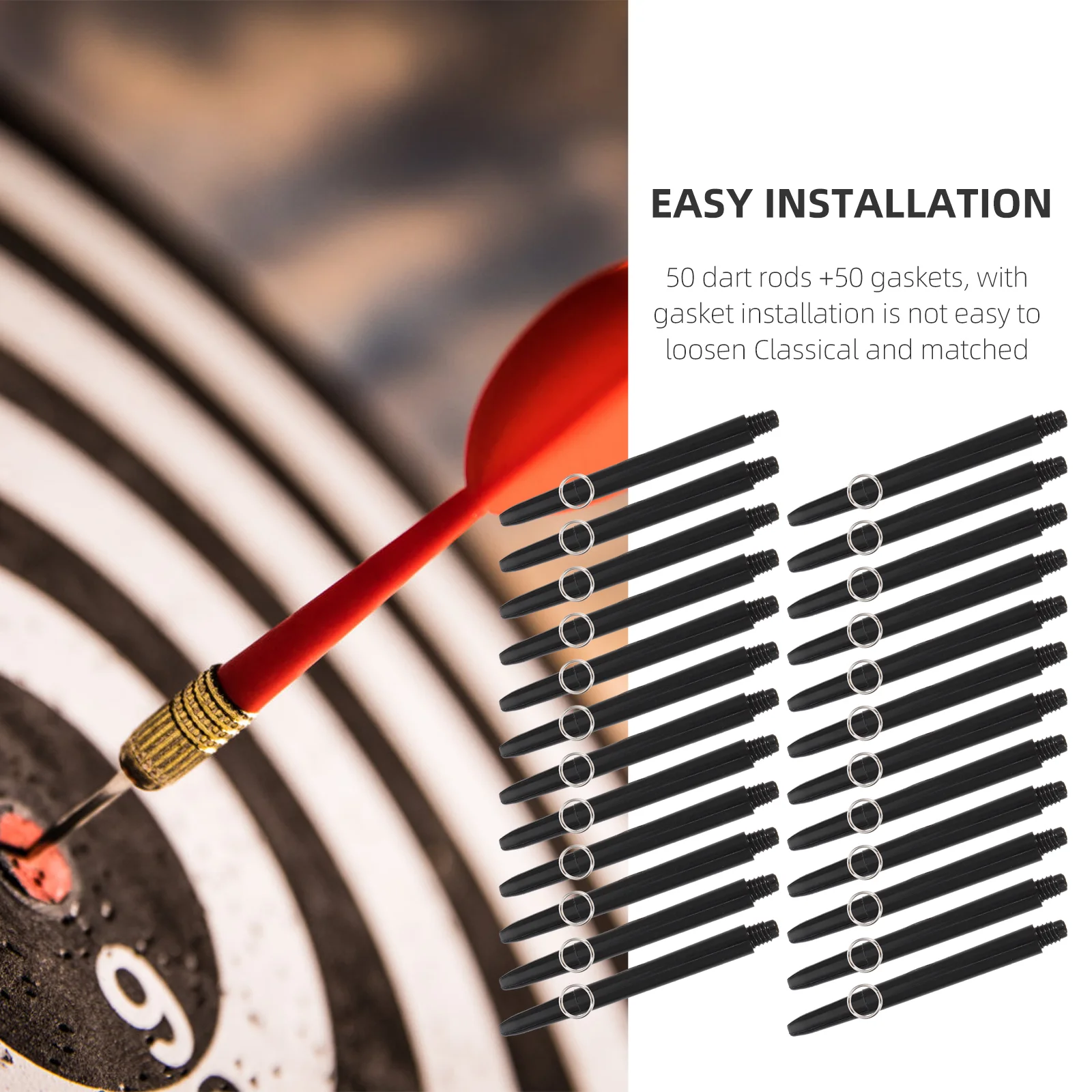 50 Sets Nylon Shafts for Steel Tip Lightweight Portable Supplies Thread Rods High Class Material Fashionable Shape
50 Sets Nylon Shafts for Steel Tip Lightweight Portable Supplies Thread Rods High Class Material Fashionable Shape