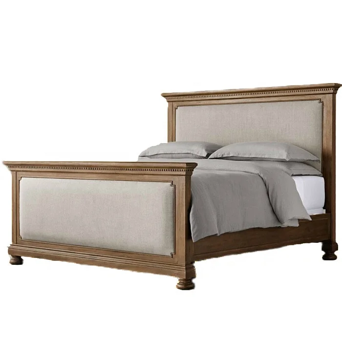 Hot Selling French Country Vintage Bedroom Furniture Wooden king Queen Size Platform Bed
Hot Selling French Country Vintage Bedroom Furniture Wooden king Queen Size Platform Bed