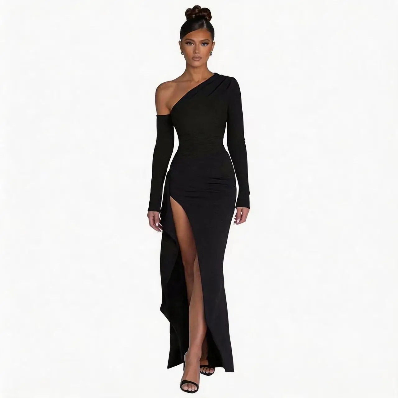 2026 Autumn New Fashion Y2K Sexy Long Dress Elegant Slim Gothic Dark Night Style Single Sleeve Slit Solid Color Dress for Women
2026 Autumn New Fashion Y2K Sexy Long Dress Elegant Slim Gothic Dark Night Style Single Sleeve Slit Solid Color Dress for Women
