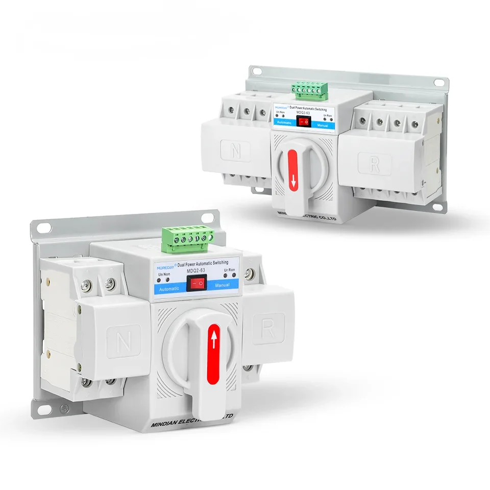 MOREDAY 63A Automatic Generator 2P 3P 4P Transfer Switch Controller Ats Dual Power Changeover Switch
MOREDAY 63A Automatic Generator 2P 3P 4P Transfer Switch Controller Ats Dual Power Changeover Switch