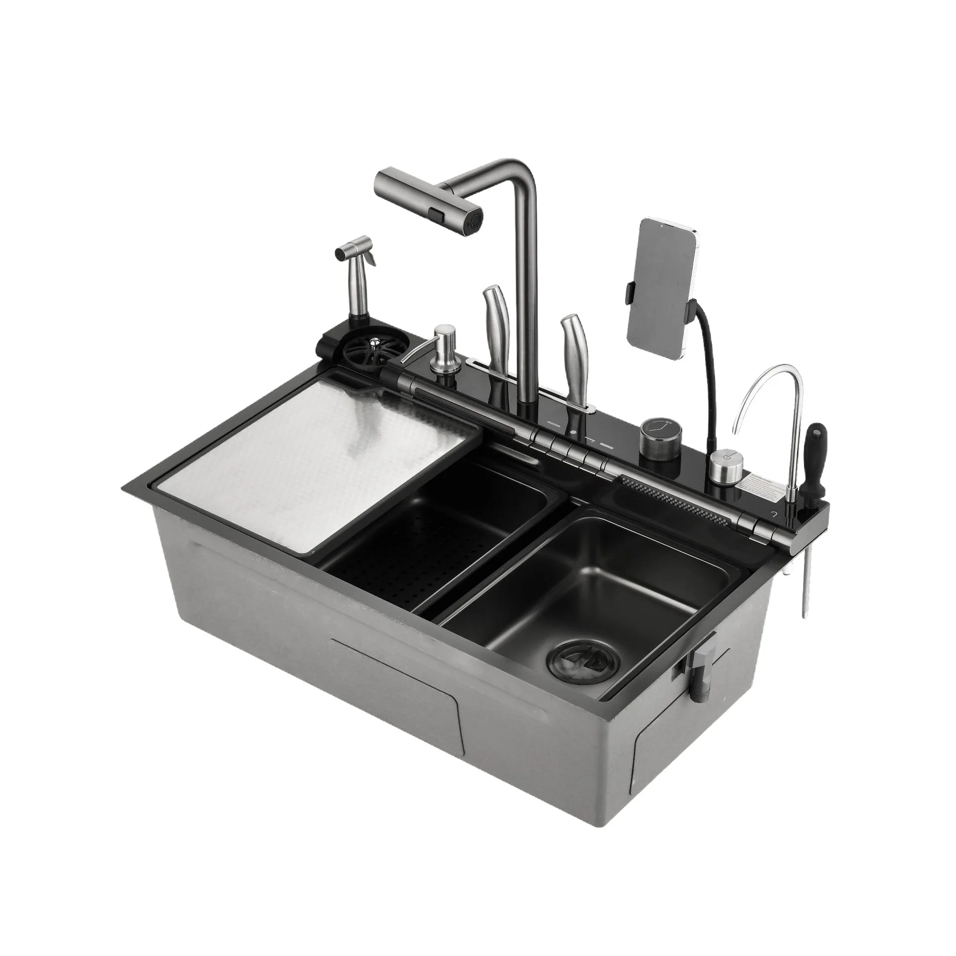 Новинка 2025 года, держатель для ножа, раковина, посудомоечная машина, кухонный держатель для мобильного телефона, интеллектуальный многофункциональный большой с одним слотом
Новинка 2025 года, держатель для ножа, раковина, посудомоечная машина, кухонный держатель для мобильного телефона, интеллектуальный многофункциональный большой с одним слотом