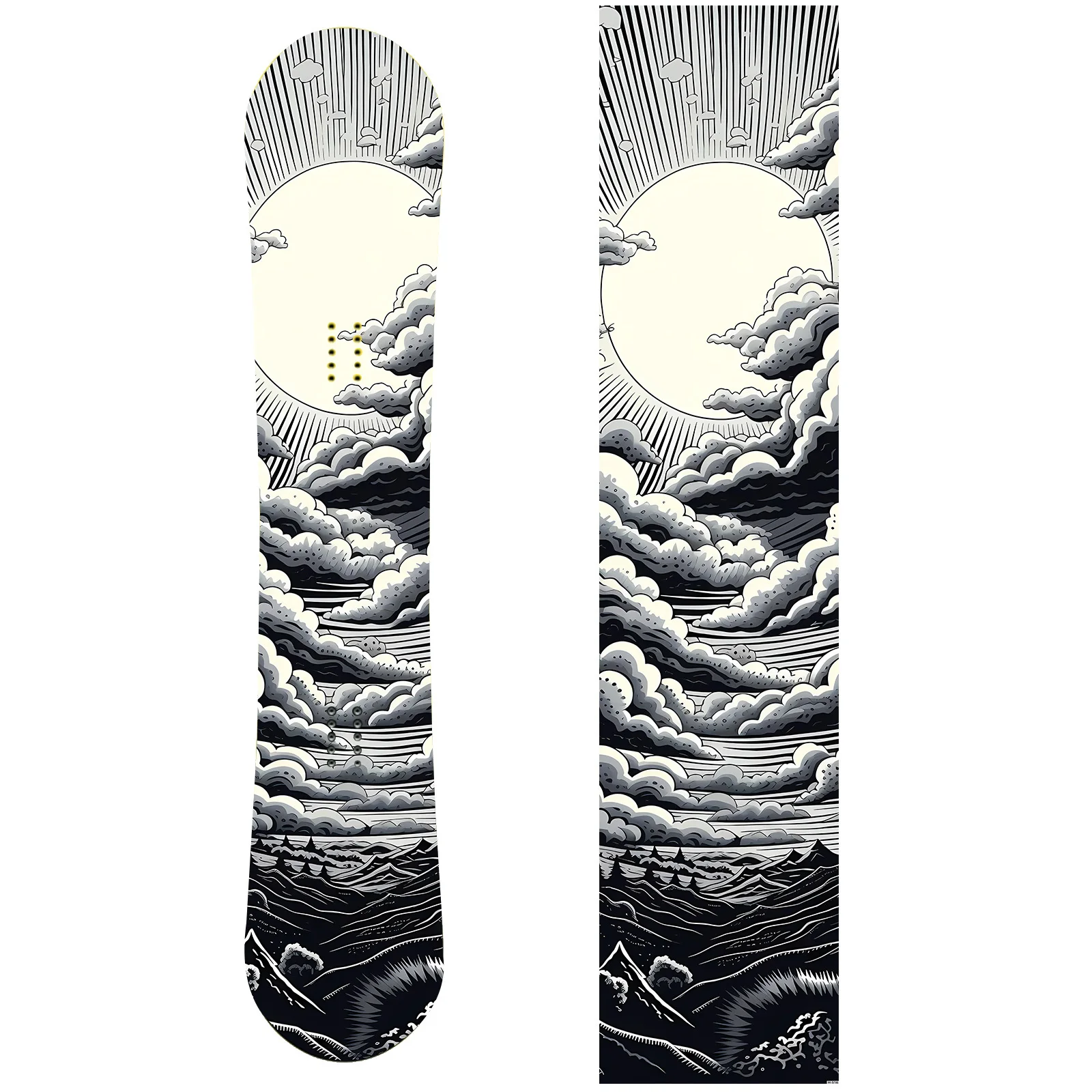 1 large black and white cloud moon version of the painting style snowboard sticker, personalized trend snowboard decorative
1 large black and white cloud moon version of the painting style snowboard sticker, personalized trend snowboard decorative