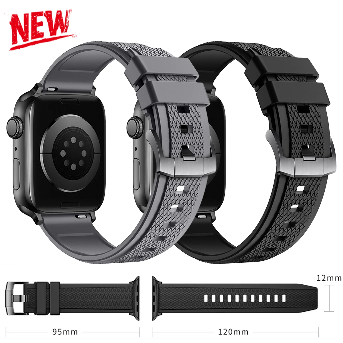 High Quality Fluororubber Strap for Apple Watch Ultra 3/2 49mm 46 44 42 40 38mm Rubber Band for Iwatch S11 10 9 8 SE3 Sport Belt
High Quality Fluororubber Strap for Apple Watch Ultra 3/2 49mm 46 44 42 40 38mm Rubber Band for Iwatch S11 10 9 8 SE3 Sport Belt