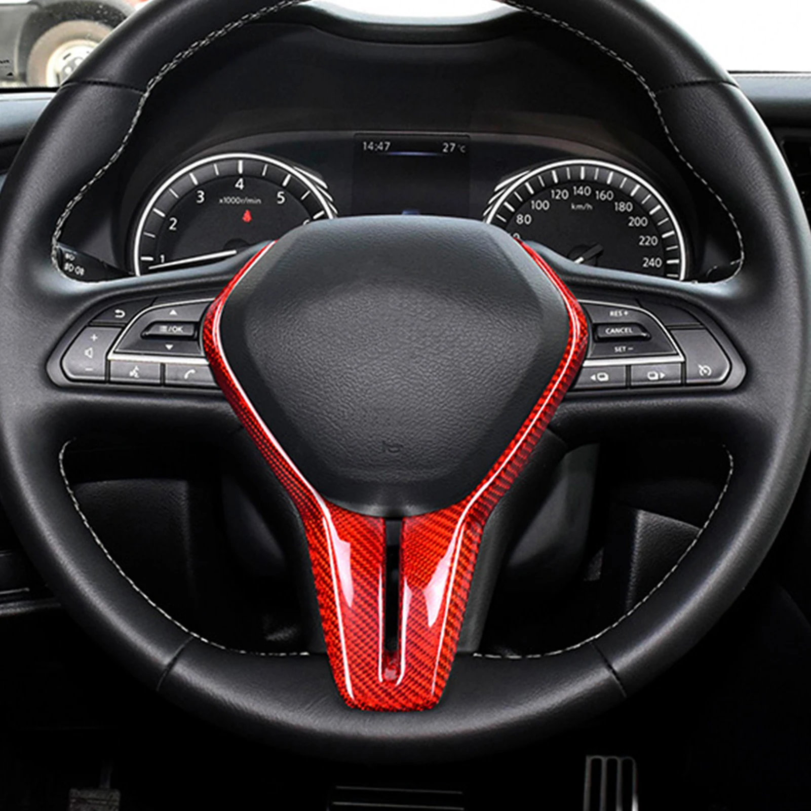For Infiniti Q50 Q50L 2018-2022 Real Carbon Fiber Car Steering Wheel Decorative Frame Interior Accessories Modification Sticker
For Infiniti Q50 Q50L 2018-2022 Real Carbon Fiber Car Steering Wheel Decorative Frame Interior Accessories Modification Sticker