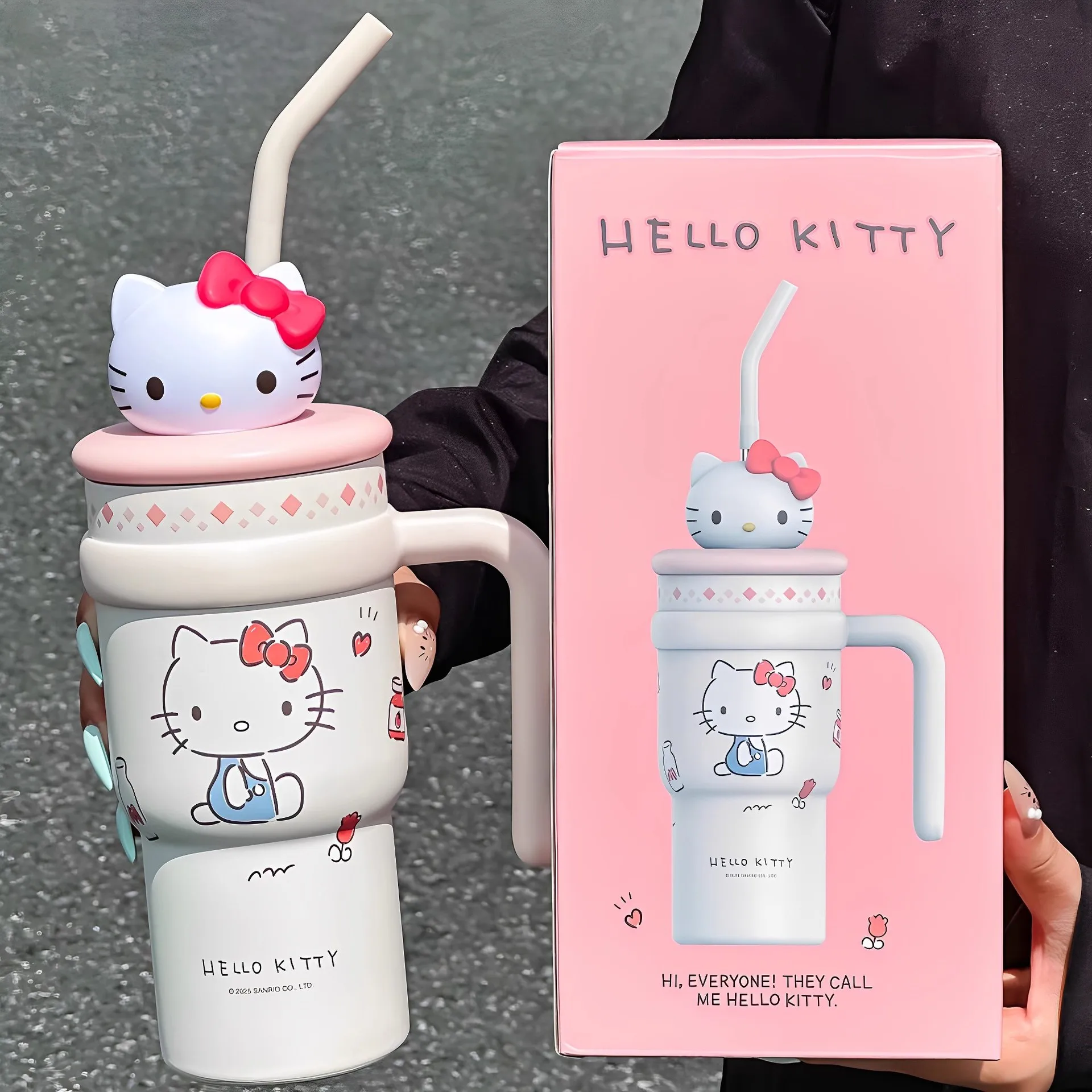 Sanrio Hello Kitty Thermos Cup Iced Coffee Cup Large Capacity High-Value Straw Water Cup 316
Sanrio Hello Kitty Thermos Cup Iced Coffee Cup Large Capacity High-Value Straw Water Cup 316