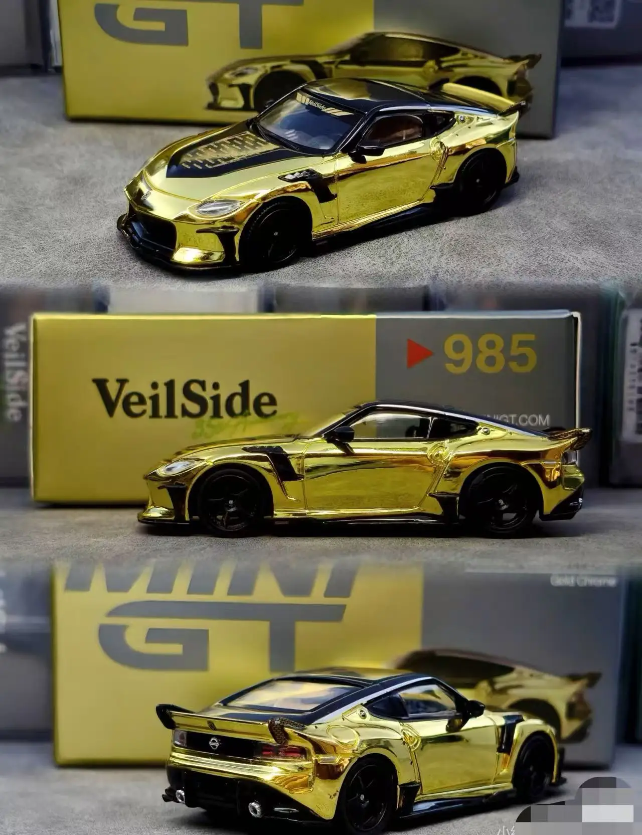Minigt 1:64 #985 Z VeilSide FFZ400 Gold Chrome JDM Diecast Model Car Collection Limited Edition Alloy
Minigt 1:64 #985 Z VeilSide FFZ400 Gold Chrome JDM Diecast Model Car Collection Limited Edition Alloy