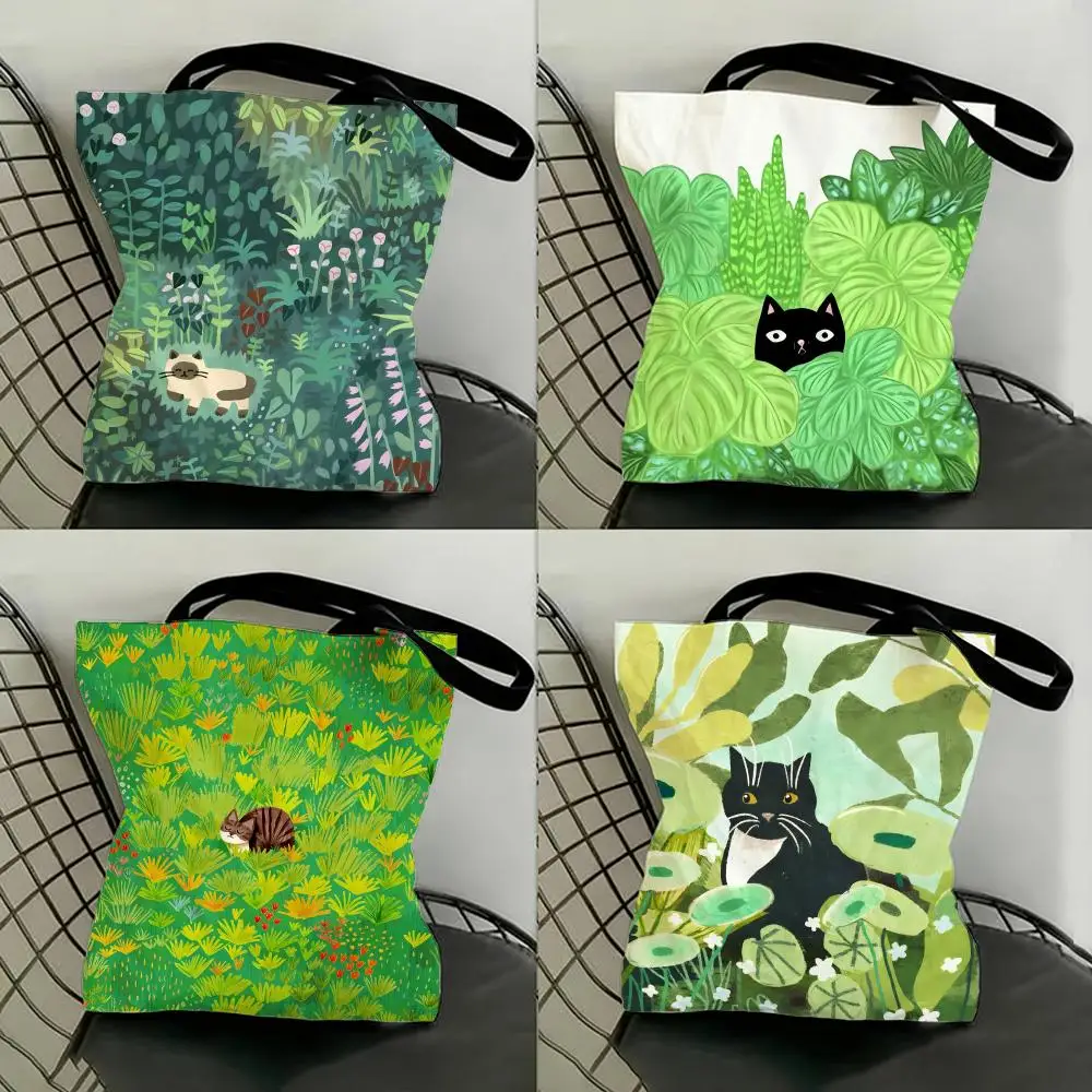 Whimsical Natural Cat And Green Grass Storage Bags Shopping Bags Series Print Bags Lightweight Shoulder Bag For Daily Use
Whimsical Natural Cat And Green Grass Storage Bags Shopping Bags Series Print Bags Lightweight Shoulder Bag For Daily Use