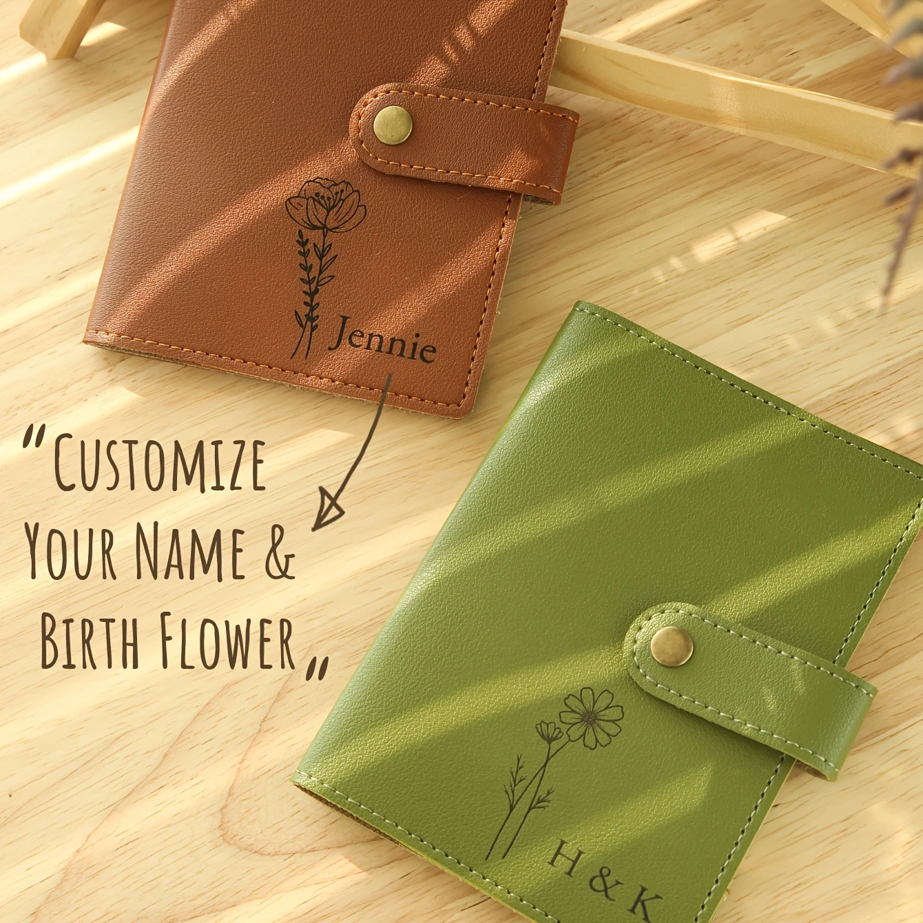 Personalized Synthetic Synthetic Leather Passport Holder with Birth Flower - Custom Name & Floral Design, Lightweight & Foldable
Personalized Synthetic Synthetic Leather Passport Holder with Birth Flower - Custom Name & Floral Design, Lightweight & Foldable