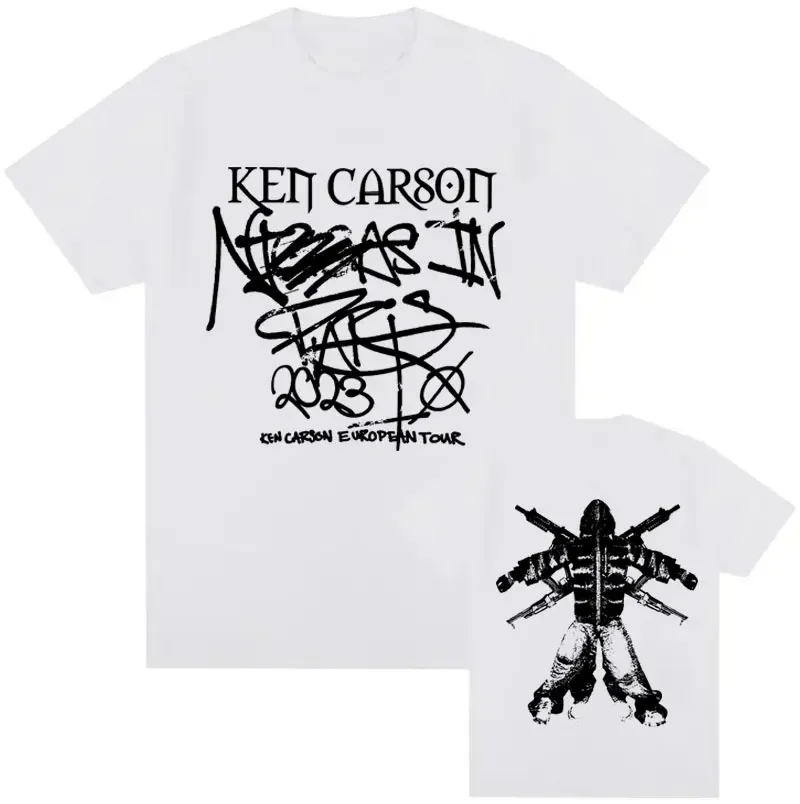 Rapper Ken Carson 2023 European Tour Printed Summer T-shirt men's and women's loose 100% cotton crewneck short-sleeved T-shirt
Rapper Ken Carson 2023 European Tour Printed Summer T-shirt men's and women's loose 100% cotton crewneck short-sleeved T-shirt