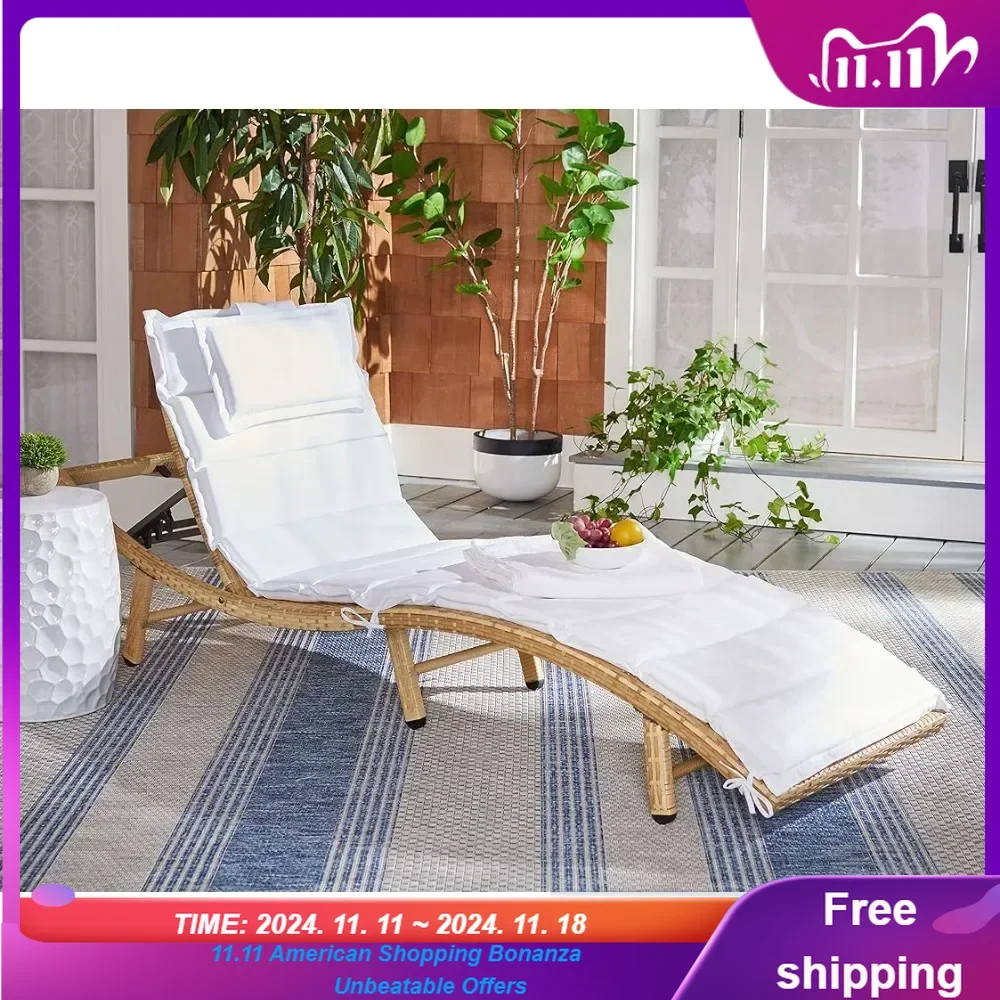 Outdoor Collection Colley Natural Wicker/White Cushion Adjustable Recliner Chaise Lounge Chair Freight Free Relaxing Furniture
Outdoor Collection Colley Natural Wicker/White Cushion Adjustable Recliner Chaise Lounge Chair Freight Free Relaxing Furniture