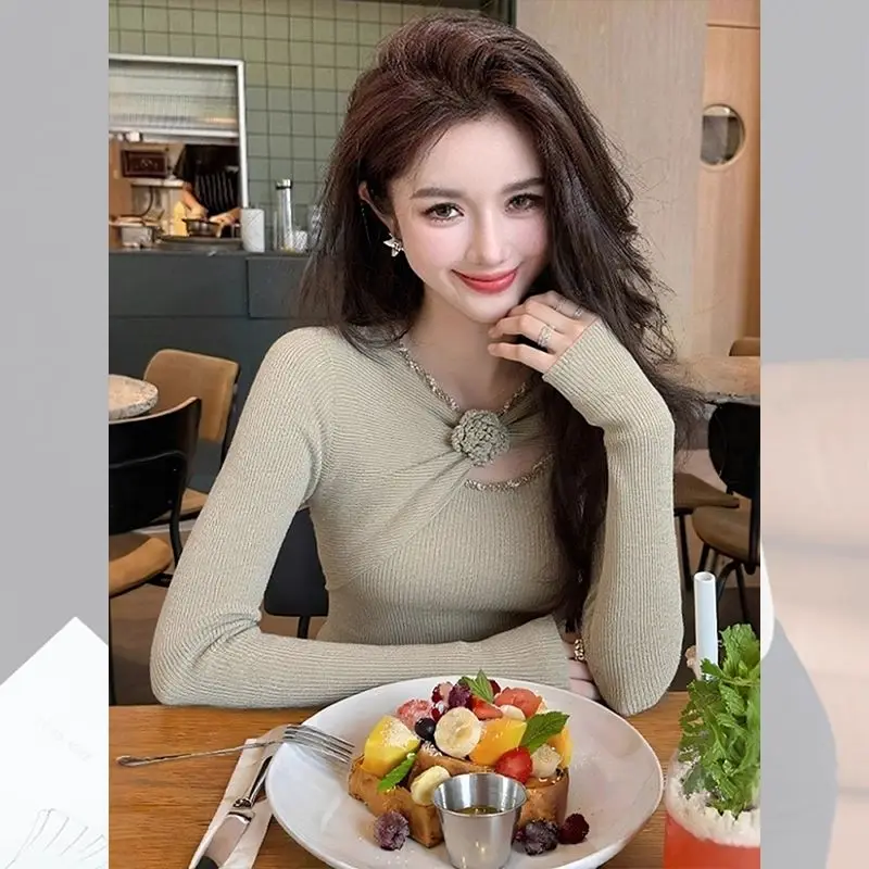 2026 Весенняя сексуальная ажурная трикотажная футболка с длинным рукавом для женщин, облегающая и утягивающая рубашка, элегантные топы
2026 Весенняя сексуальная ажурная трикотажная футболка с длинным рукавом для женщин, облегающая и утягивающая рубашка, элегантные топы