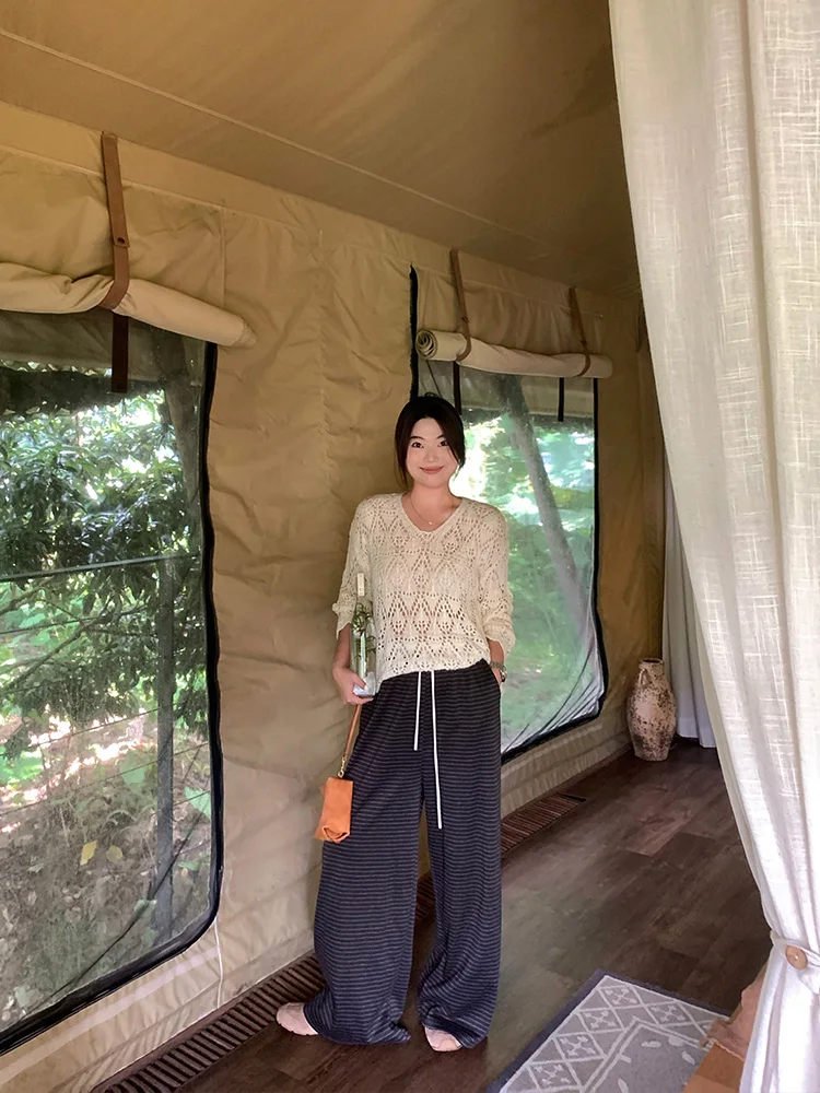 Вязаный свитер Lin Da Hui с вырезами, женский, весна-осень, большие размеры, в стиле кэжуал, премиум-класса, с V-образным вырезом, для ношения под одеждой
Вязаный свитер Lin Da Hui с вырезами, женский, весна-осень, большие размеры, в стиле кэжуал, премиум-класса, с V-образным вырезом, для ношения под одеждой