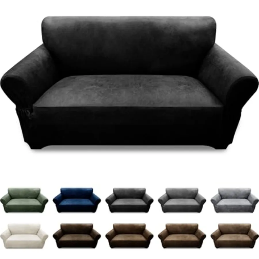 Slipcover Leather Look Couch Covers for 2 Seater Couch 1-Piece Cover Stretch Furniture Protector with Elastic Bottom and Pocket
Slipcover Leather Look Couch Covers for 2 Seater Couch 1-Piece Cover Stretch Furniture Protector with Elastic Bottom and Pocket