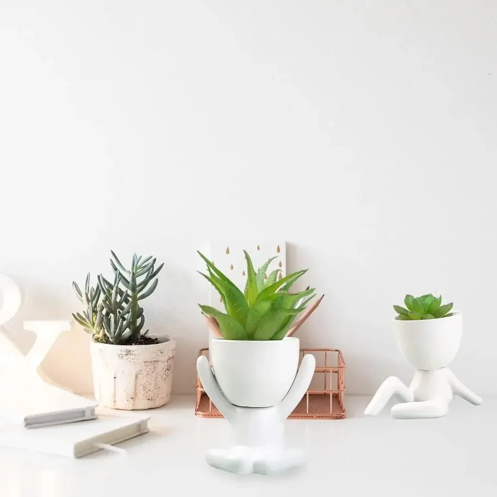 Home Garden White Ceramic Creative Human Supplies Shaped Plant Baskets Planter Pot Succulent Flower Pots Balcony Planter Decor
Home Garden White Ceramic Creative Human Supplies Shaped Plant Baskets Planter Pot Succulent Flower Pots Balcony Planter Decor