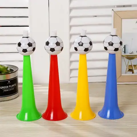 •2Pcs Small Horn Sports Cheering Horn Football Cheer Horns Lightweight Vuvuzela Trumpet Party Noisemaker Random Color