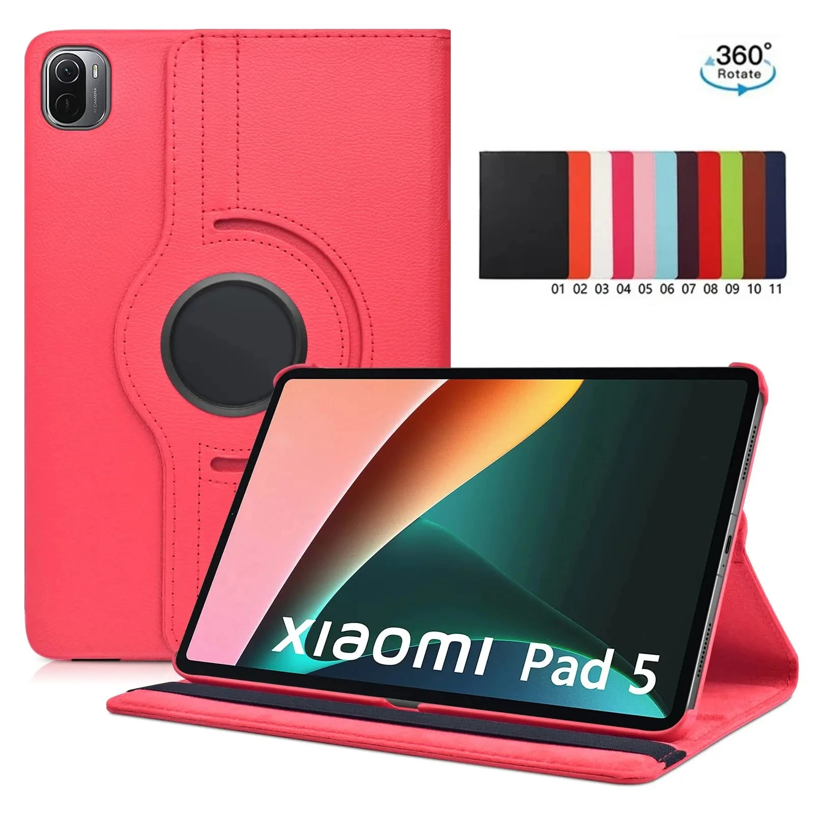 Для Xiaomi Pad 5 чехол Mi Pad 5 Pro 11 "2021 вращающаяся на 360 градусов кожаные защитные чехлы для планшетов с функцией сна/пробуждения
Для Xiaomi Pad 5 чехол Mi Pad 5 Pro 11 "2021 вращающаяся на 360 градусов кожаные защитные чехлы для планшетов с функцией сна/пробуждения