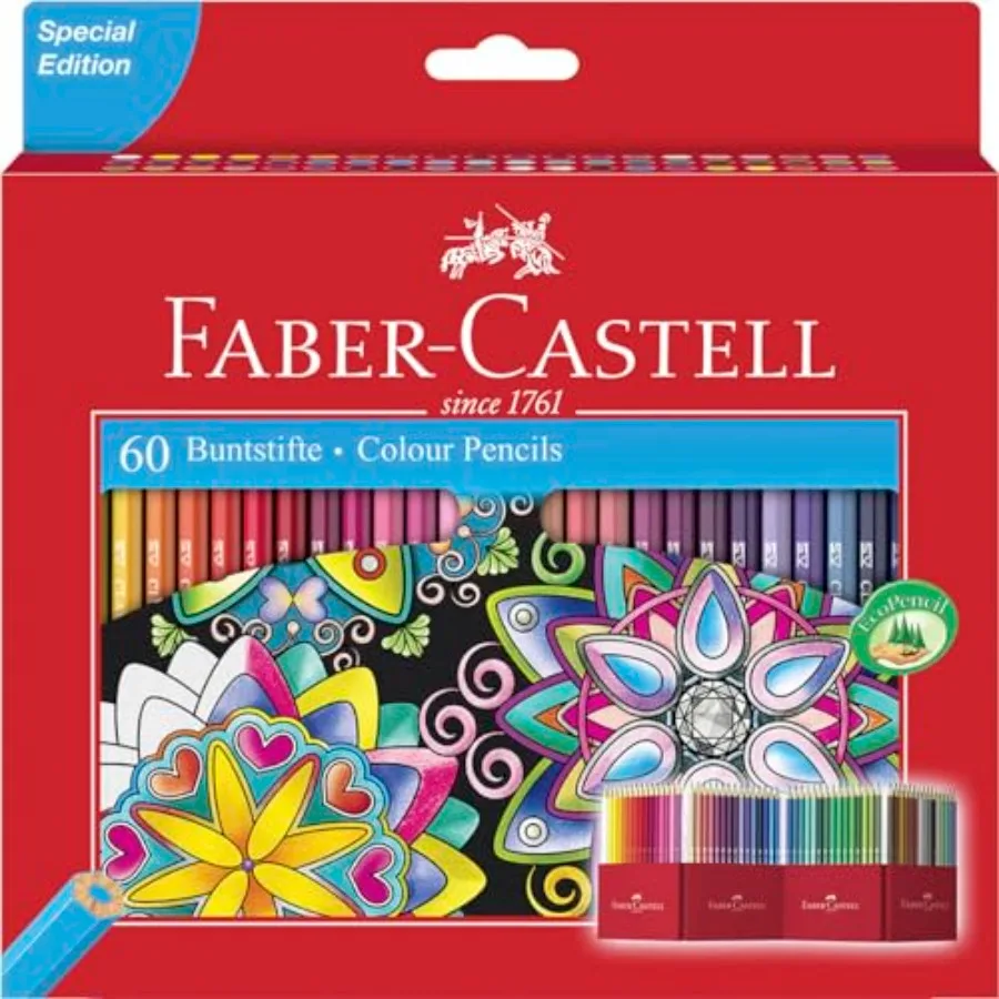 Castle 111260 Colouring Pencils Set, 60 Pieces, Hexagonal, Shatterproof, for and Adults
Castle 111260 Colouring Pencils Set, 60 Pieces, Hexagonal, Shatterproof, for and Adults