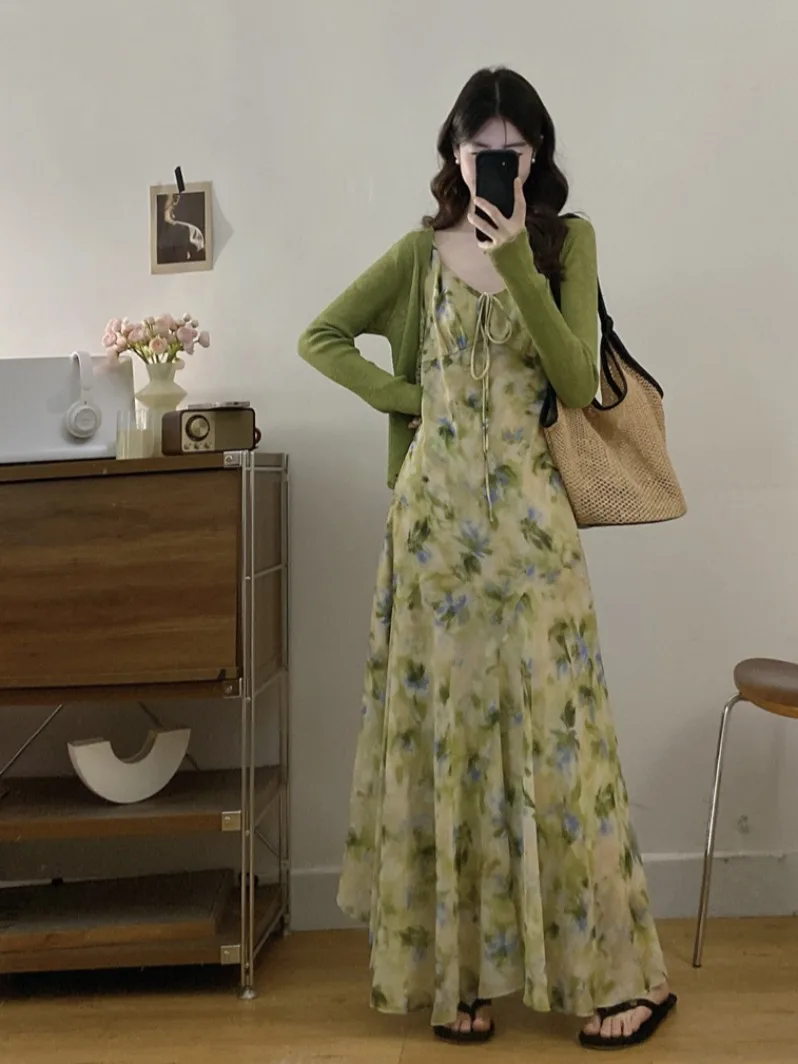 plus Size Summer New Style Strap Dress Cardigan Elegant Fashion Youthful Two-Piece Set Women's Clothing Casual Floral Print
plus Size Summer New Style Strap Dress Cardigan Elegant Fashion Youthful Two-Piece Set Women's Clothing Casual Floral Print